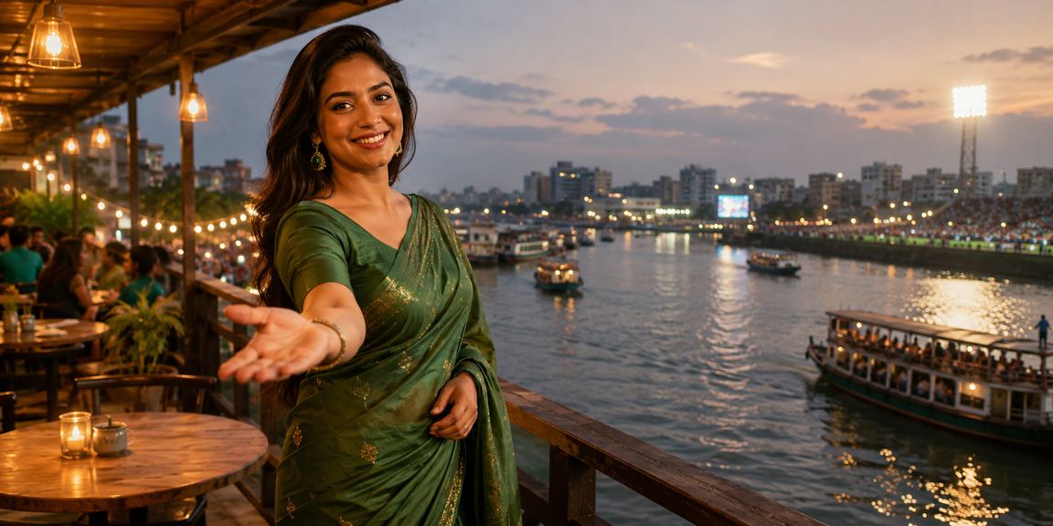 নারায়ণগঞ্জে fg99 ক্রিকেট বেটিং সাড়ি পরিহিত মডেল